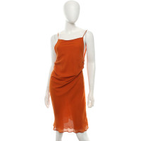 Patrizia Pepe zijden jurk in oranje