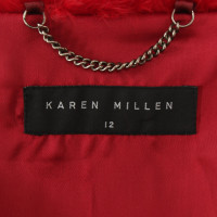 Karen Millen Pelzbolero in Rot