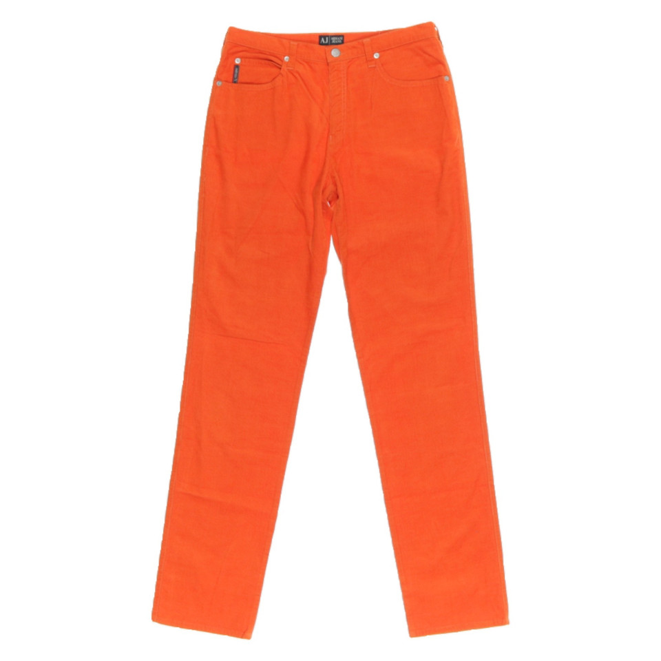 Armani Jeans Hose aus Baumwolle in Orange