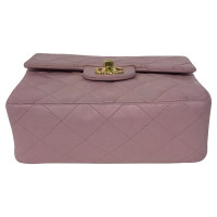 Chanel Classic Flap Bag Mini Square in Pelle in Rosa