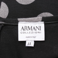 Armani Collezioni Gepunktetes Kleid in Schwarz/Grau