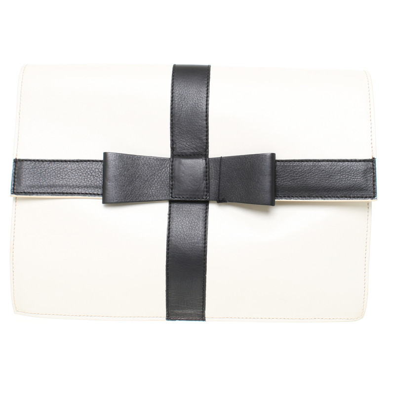 Kaviar Gauche  clutch MIDI, ivoor/zwart