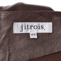 Jitrois Pantalon en cuir en bronze