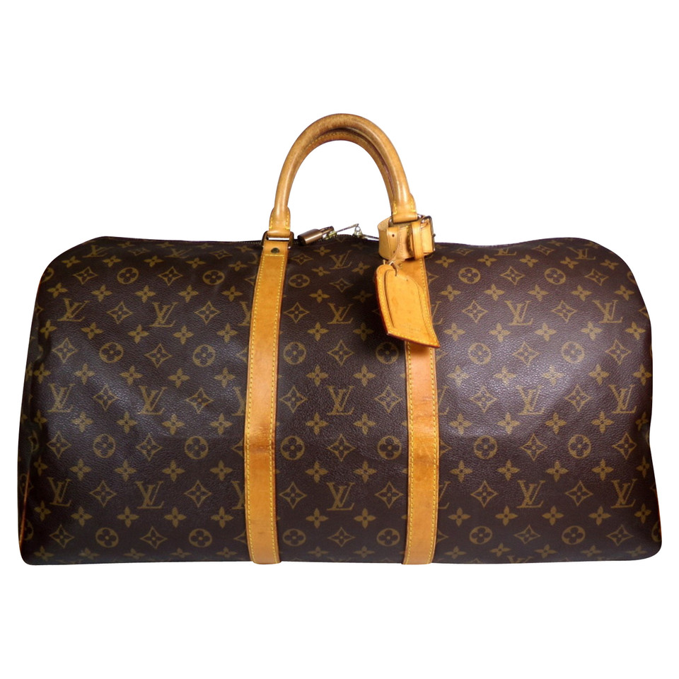 Louis Vuitton Keepall 60 aus Canvas in Braun