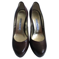 Luciano Padovan Pumps/Peeptoes Leather in Brown