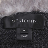 St. John Cardigan con eco-pelliccia
