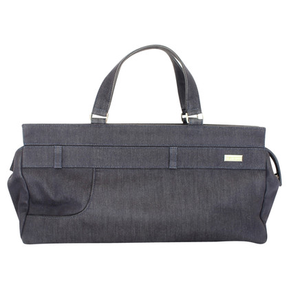 Versace Handtasche aus Baumwolle in Blau