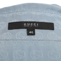 Gucci chemisier en soie en bleu