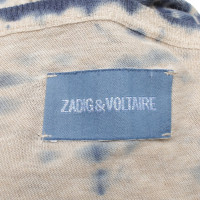 Zadig & Voltaire Top Beige / Blauw