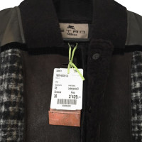 Etro Jacke/Mantel aus Leder in Braun