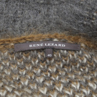 René Lezard Knitted coat in Multicolor