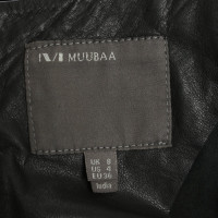 Muubaa Oberteil aus Leder in Schwarz