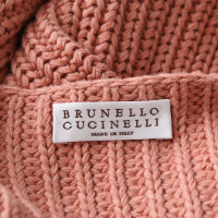 Brunello Cucinelli Kurzarm-Pullover in Rosa