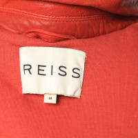 Reiss Leather jacket in red