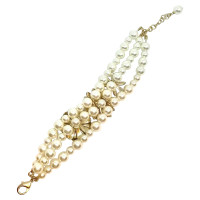 Chanel Armreif/Armband aus Perlen in Weiß