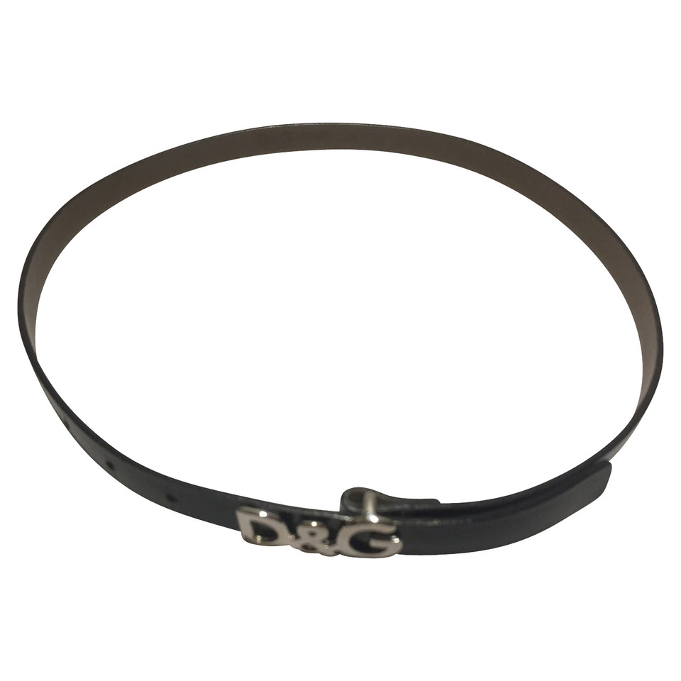 Dolce & Gabbana Leather strap with logo buckle