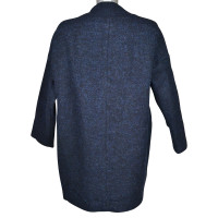 Calvin Klein Jacke/Mantel aus Wolle in Blau