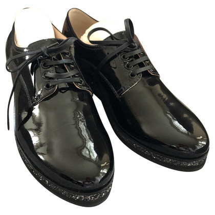 Miu Miu Lace-up shoes Patent leather in Black