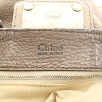 Chloé Handtasche aus Leder in Bronzemetallic