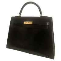 Hermès Kelly Bag 32 Leer in Zwart