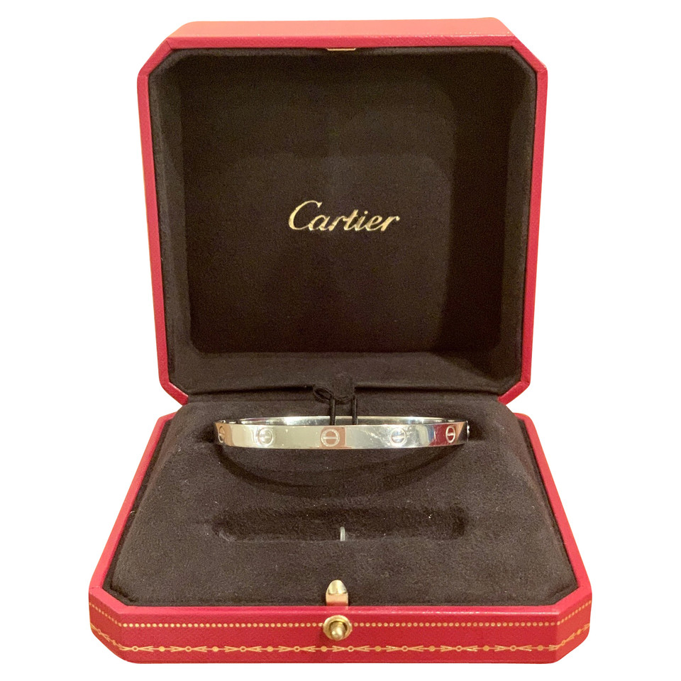 Cartier Love Armband schmal Weißgold Witgoud in Zilverachtig