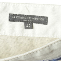 Alexander McQueen Gonna di jeans in bianco