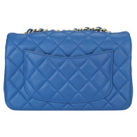 Chanel Classic Flap Bag New Mini Leer in Blauw
