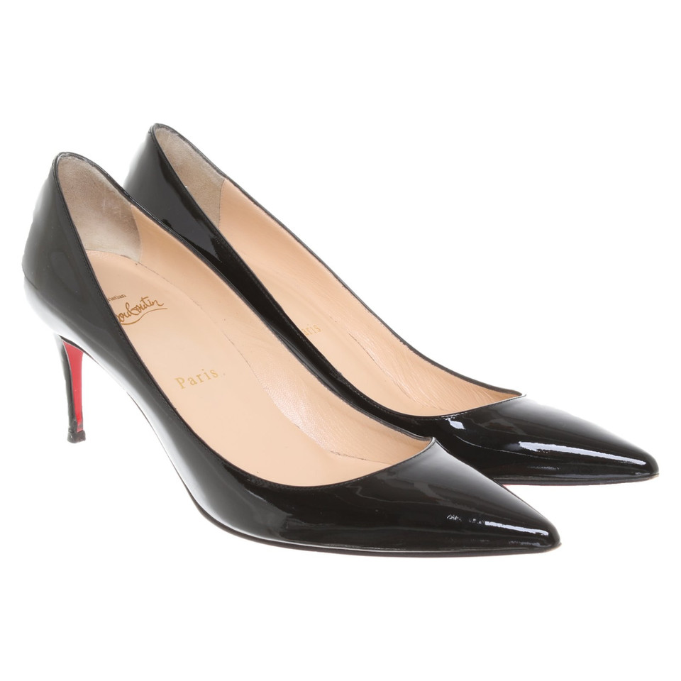 Christian Louboutin Pumps/Peeptoes en Cuir verni en Noir