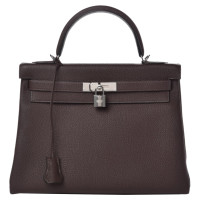 Hermès Kelly Bag 32 en Cuir en Marron