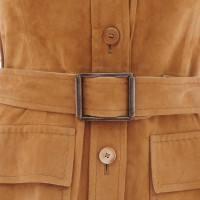 Strenesse camelfarbenes suede leather vest