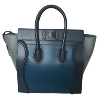 Céline Luggage Mini aus Leder in Blau