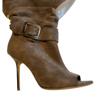 Burberry Trench Buckle Peep Toe Ankle Boot