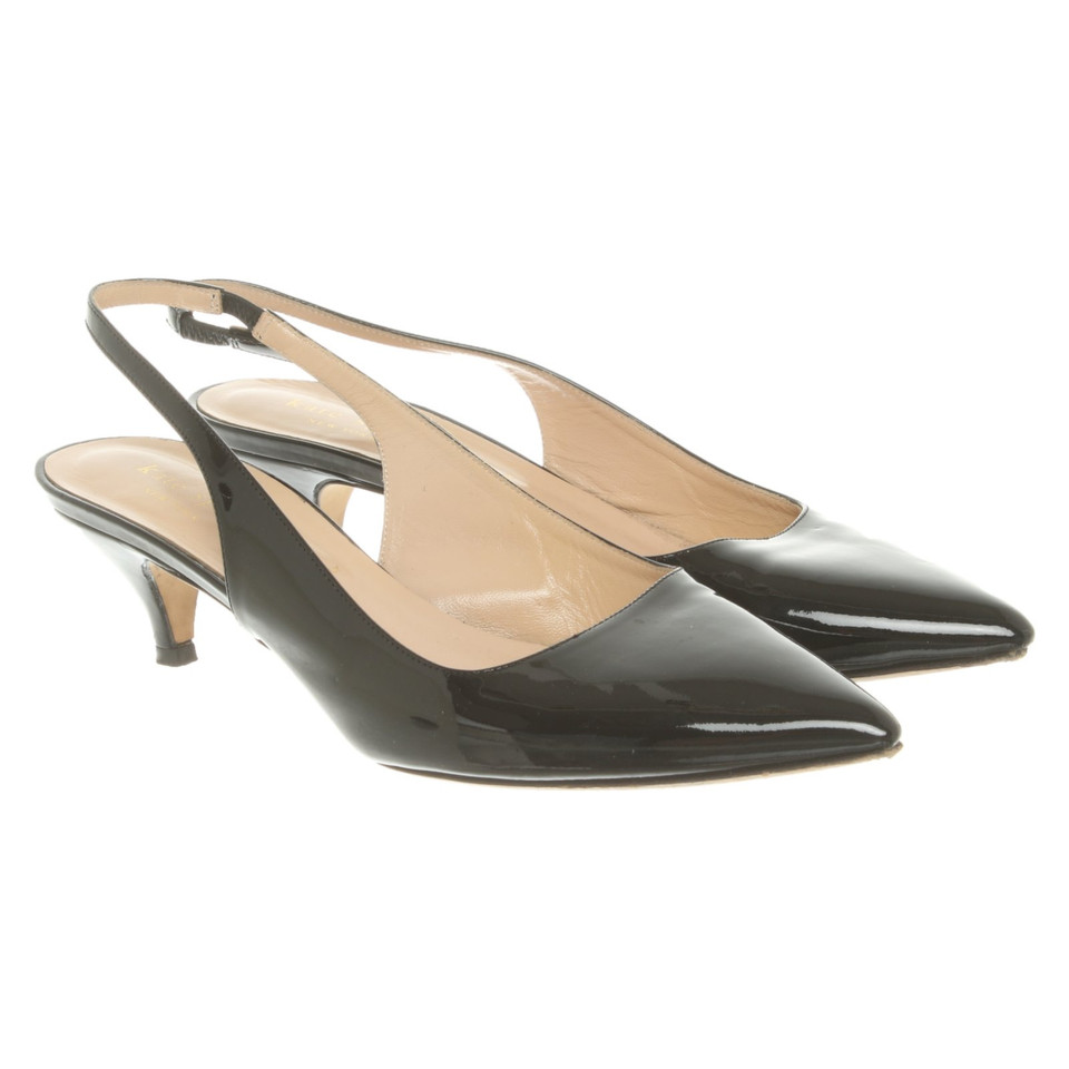 Kate Spade Pumps/Peeptoes aus Lackleder in Schwarz