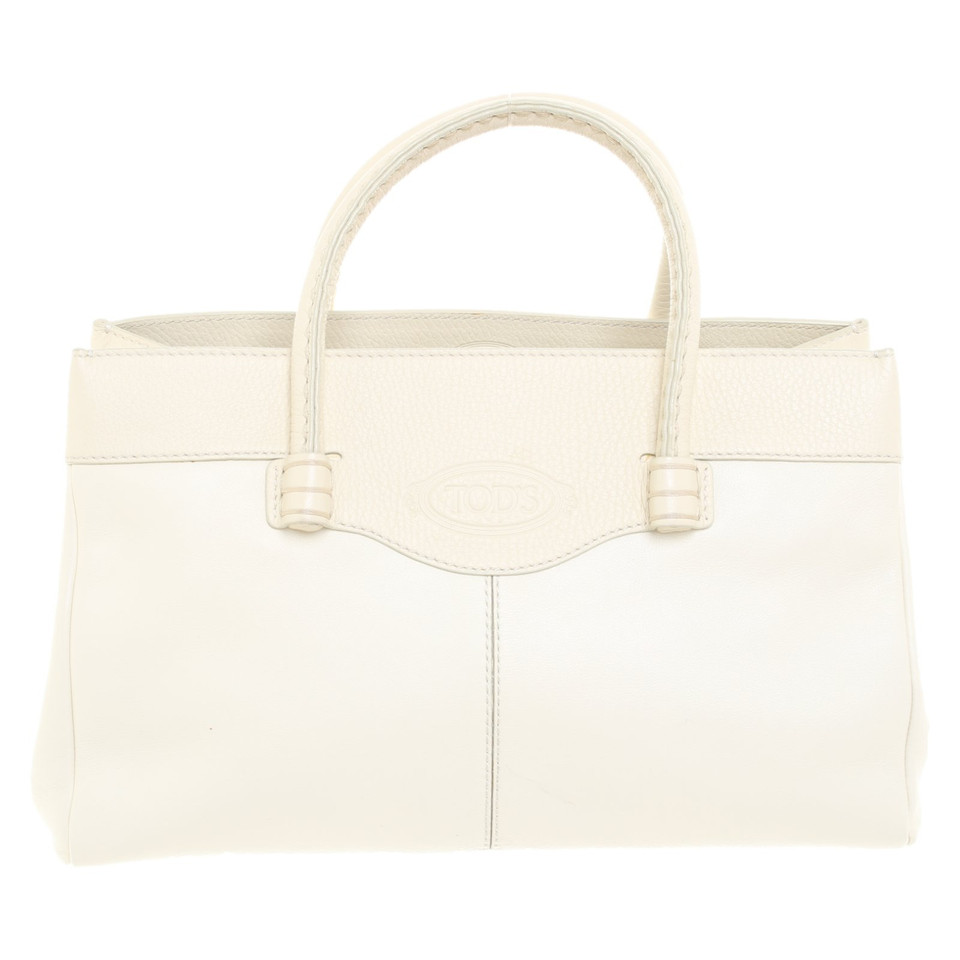 Tod's Handtasche aus Leder in Creme