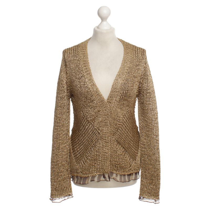 Luisa Cerano Goudkleurige Cardigan 