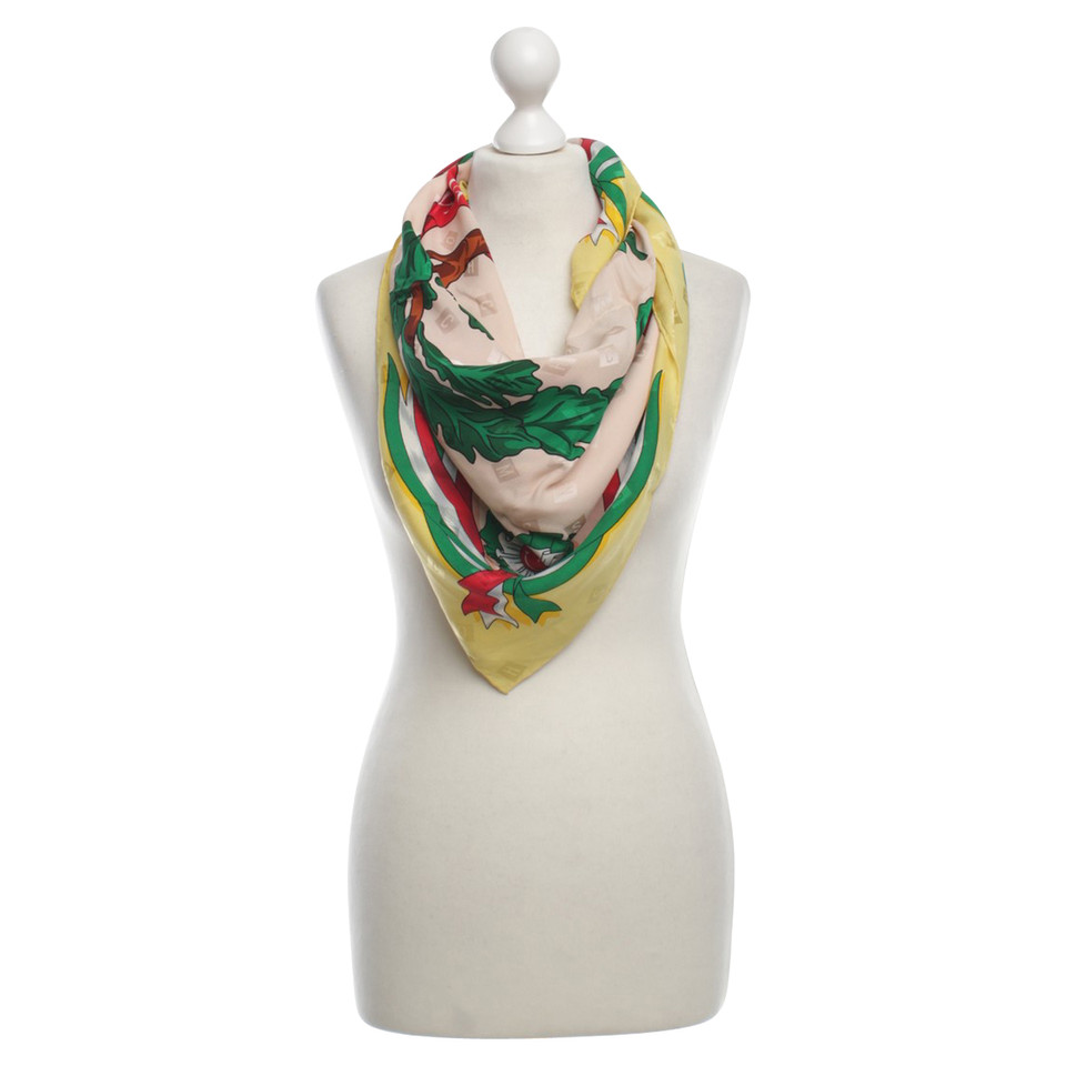 Moschino Silk scarf with heart motive