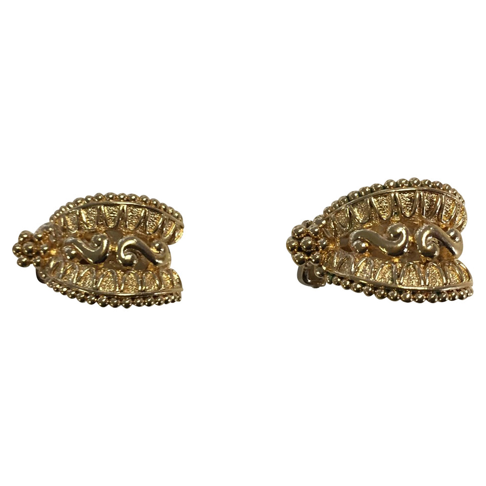 Christian Dior orecchini clip placcati oro