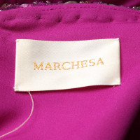 Marchesa Kleid aus Seide in Fuchsia