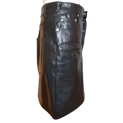 Helmut Lang Skirt Patent leather in Black