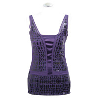 Amanda Wakeley Top con finiture in paillettes