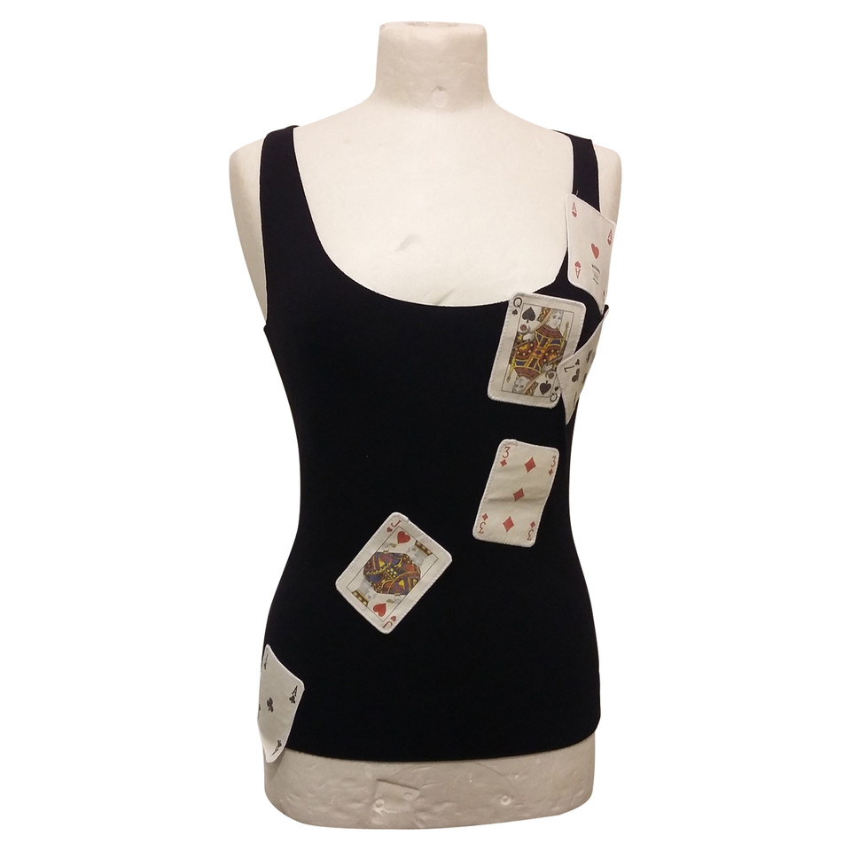 Moschino Top avec motif cartes à jouer