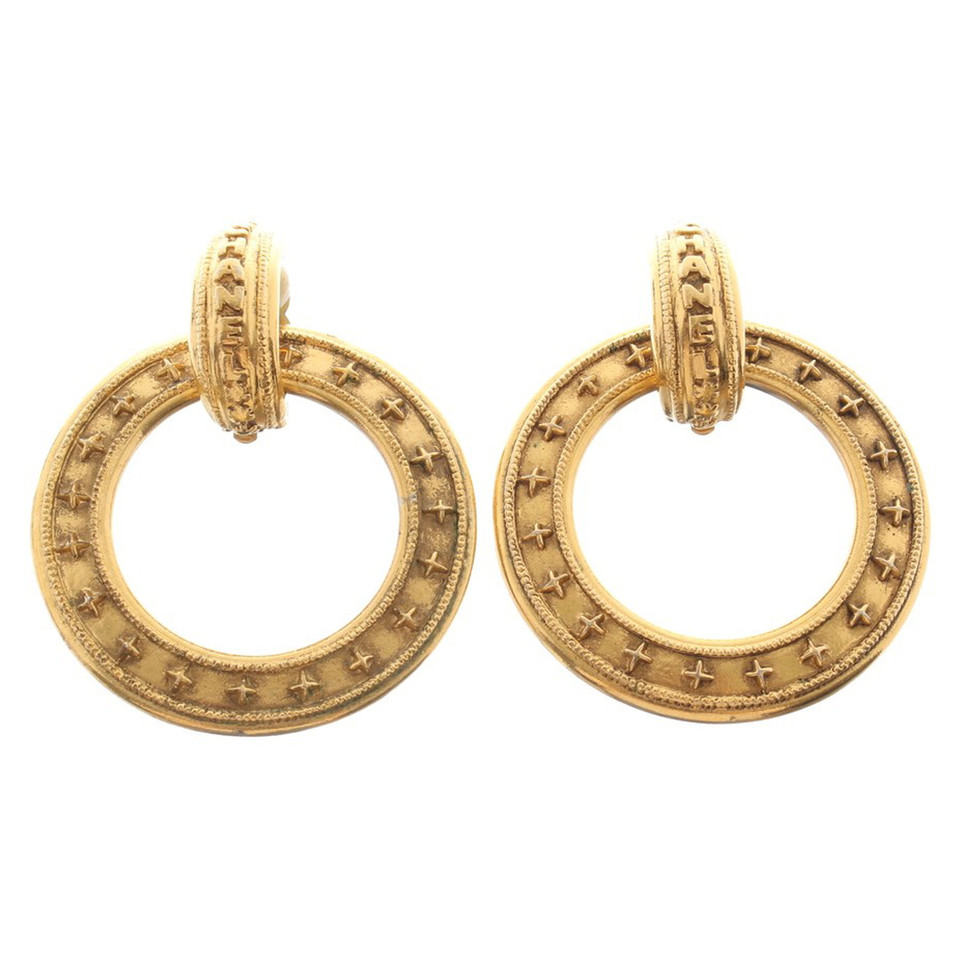 Chanel Gold clip earrings
