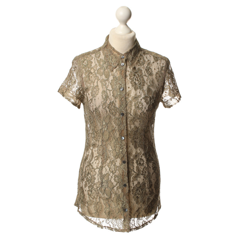 Dolce & Gabbana Lace blouse in olijfgroen