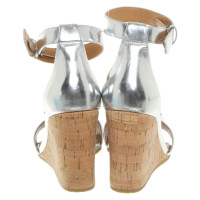 Marc Jacobs Sandalen aus Leder in Silbern