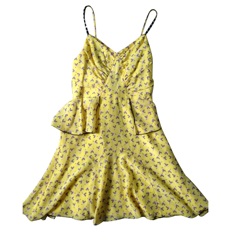 Anna Sui Gelb gemustertes Kleid