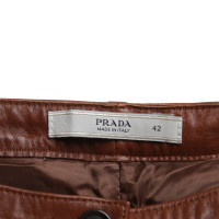 Prada Leather pants in brown