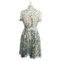 Diane Von Furstenberg Gebloemde jurk in Blauw / Wit
