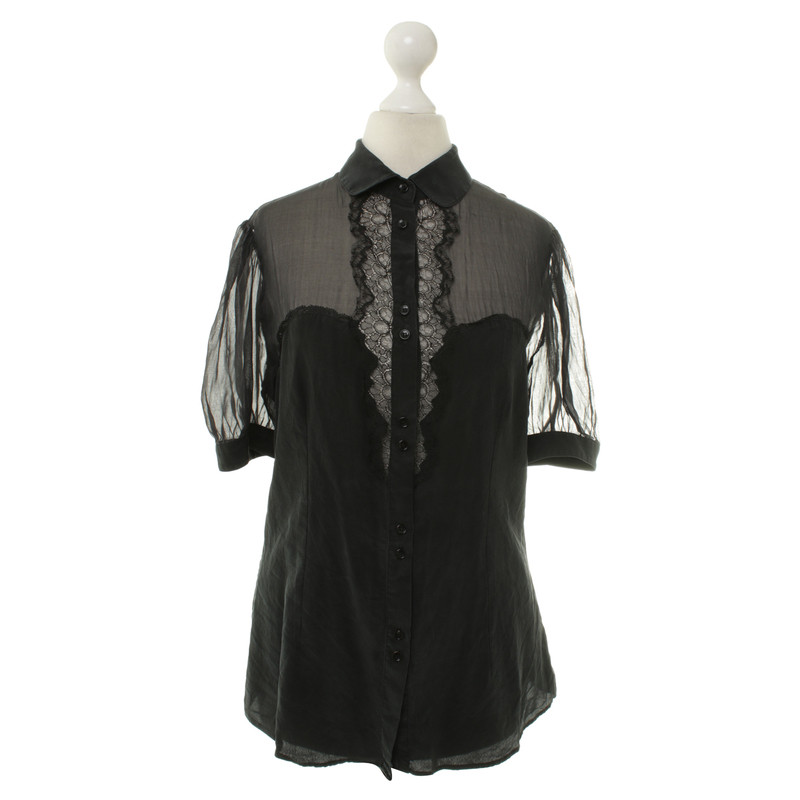 Dolce & Gabbana Short sleeve blouse in black