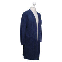 Etro Jacke/Mantel aus Leder in Blau