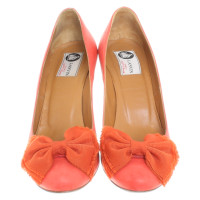 Lanvin Wedges in coral red
